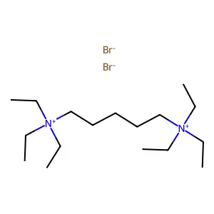五亚甲基双(三乙基铵)二溴化物 structure