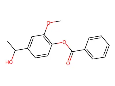 4-(1-Hydroxyethyl)-2-methoxyphenyl benzoate structure