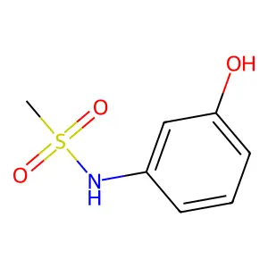 N-(3-hydroxyphenyl)methanesulfonamide structure