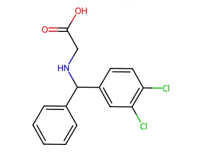 Glycine, N-((3,4-dichlorophenyl)phenylmethyl)- structure