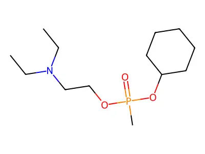 Cyclohexyl 2-(diethylamino)ethyl methylphosphonate structure
