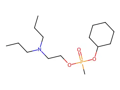 Phosphonic acid, methyl-, cyclohexyl 2-(dipropylamino)ethyl ester structure