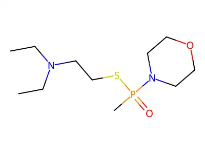 Phosphinothioic acid, methyl-4-morpholinyl-, S-(2-(diethylamino)ethyl) ester structure