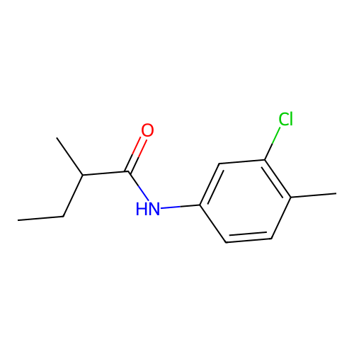 N-(3-chloro-4-methylphenyl)-2-methylbutanamide structure