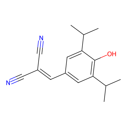 Propanedinitrile, [[4-hydroxy-3,5-bis(1-methylethyl)phenyl]methylene]- structure