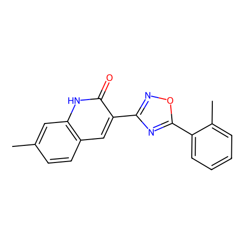 7-Methyl-3-(5-(o-tolyl)-1,2,4-oxadiazol-3-yl)quinolin-2-ol structure