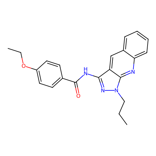 4-ethoxy-N-(1-propylpyrazolo[3,4-b]quinolin-3-yl)benzamide structure