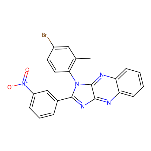 1-(4-bromo-2-methylphenyl)-2-(3-nitrophenyl)-1H-imidazo[4,5-b]quinoxaline structure