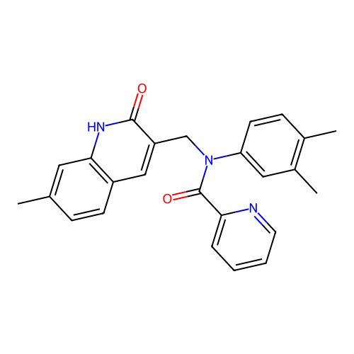 N-(3,4-dimethylphenyl)-N-((2-hydroxy-7-methylquinolin-3-yl)methyl)picolinamide structure
