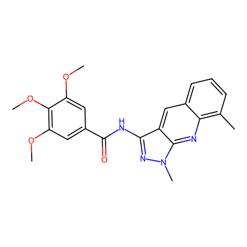 N-(1,8-dimethylpyrazolo[3,4-b]quinolin-3-yl)-3,4,5-trimethoxybenzamide structure