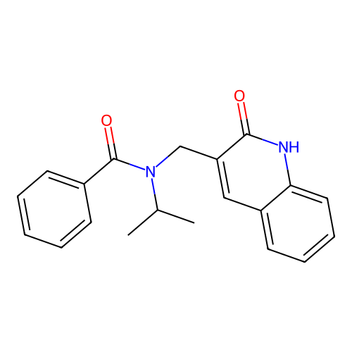 N-[(2-oxo-1H-quinolin-3-yl)methyl]-N-propan-2-ylbenzamide structure