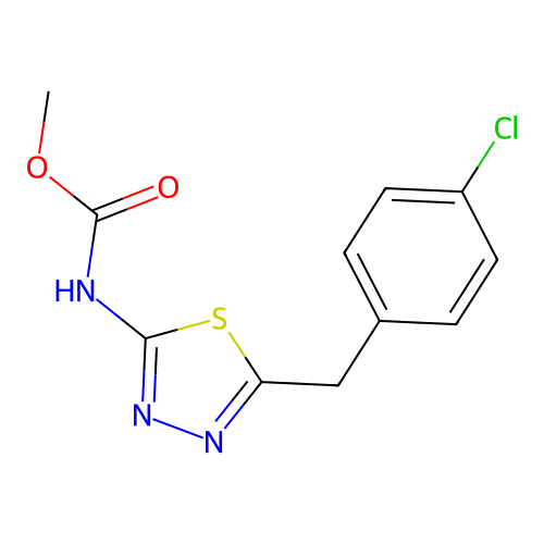 Methyl [5-(4-chlorobenzyl)-1,3,4-thiadiazol-2-yl]carbamate structure