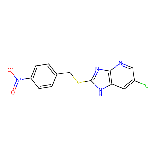 6-chloro-2-[(4-nitrobenzyl)sulfanyl]-3H-imidazo[4,5-b]pyridine structure