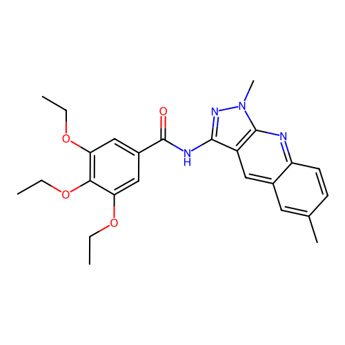 N-(1,6-dimethylpyrazolo[3,4-b]quinolin-3-yl)-3,4,5-triethoxybenzamide structure