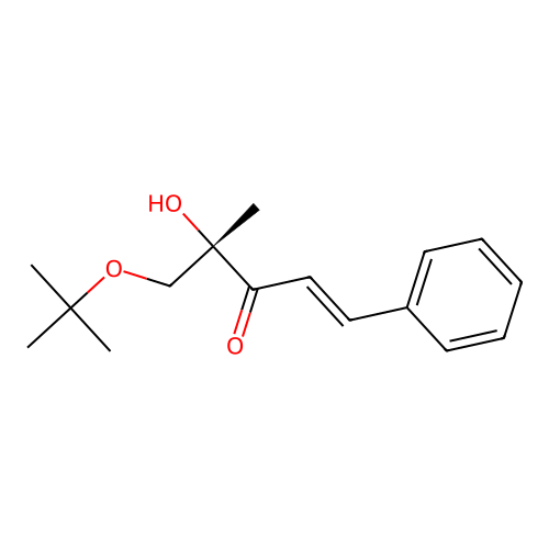 (S,E)-5-(tert-butoxy)-4-hydroxy-4-methyl-1-phenylpent-1-en-3-one structure