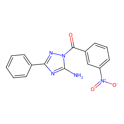 (5-amino-3-phenyl-1H-1,2,4-triazol-1-yl)(3-nitrophenyl)methanone structure