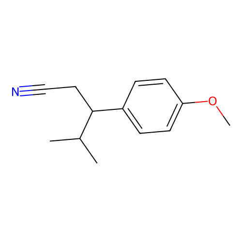3-(4-Methoxyphenyl)-4-methylpentanenitrile structure