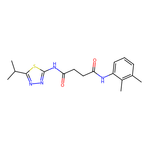 N-(2,3-dimethylphenyl)-N'-(5-propan-2-yl-1,3,4-thiadiazol-2-yl)butanediamide structure