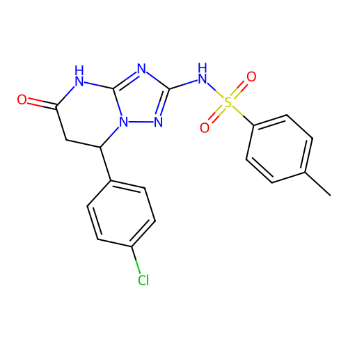 N-[7-(4-Chlorophenyl)-5-oxo-1,5,6,7-tetrahydro[1,2,4]triazolo[1,5-a]pyrimidin-2-yl]-4-methylbenzene-1-sulfonamide structure