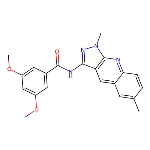 N-(1,6-dimethyl-1H-pyrazolo[3,4-b]quinolin-3-yl)-3,5-dimethoxybenzamide structure