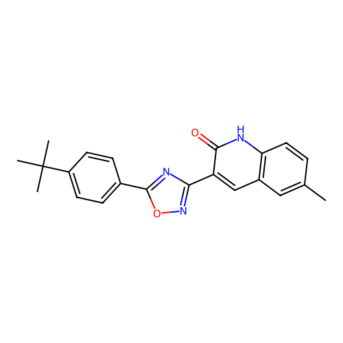 3-[5-(4-Tert-butylphenyl)-1,2,4-oxadiazol-3-yl]-6-methylquinolin-2-ol structure