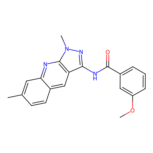N-(1,7-dimethylpyrazolo[3,4-b]quinolin-3-yl)-3-methoxybenzamide structure