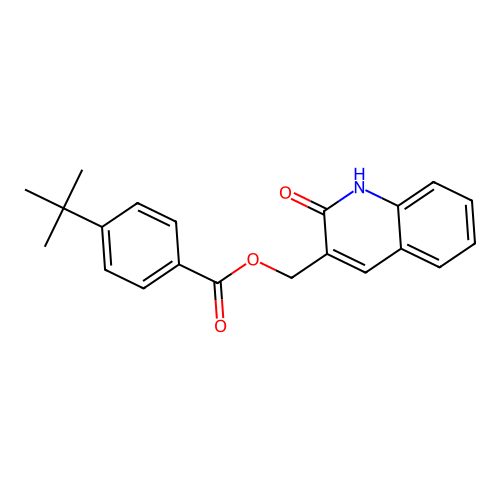(2-oxo-1H-quinolin-3-yl)methyl 4-tert-butylbenzoate structure