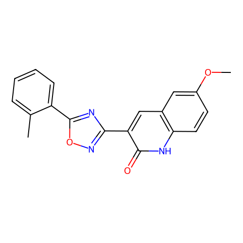 6-Methoxy-3-(5-(o-tolyl)-1,2,4-oxadiazol-3-yl)quinolin-2-ol structure