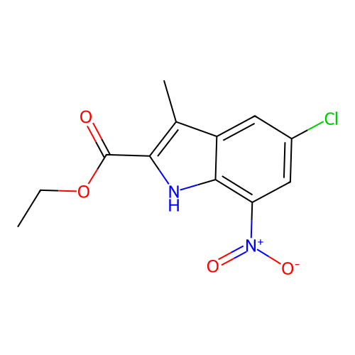 ethyl 5-chloro-3-methyl-7-nitro-1H-indole-2-carboxylate structure