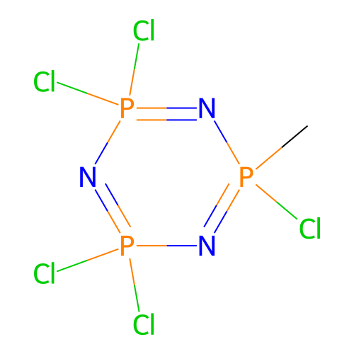 1-Methylpentachlorocyclotriphosphazene structure