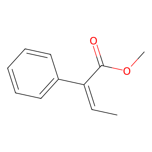 Methyl 2-phenylbut-2-enoate structure