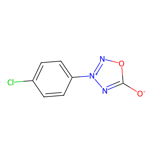 3-(4-Chlorophenyl)-1,2,3,4-oxatriazol-3-ium-5-olate structure