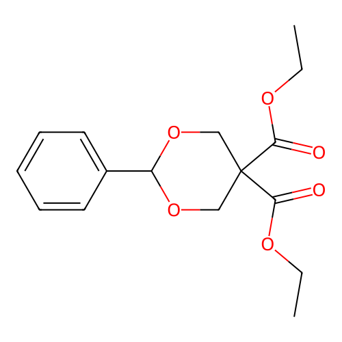 Diethyl 2-phenyl-1,3-dioxane-5,5-dicarboxylate structure