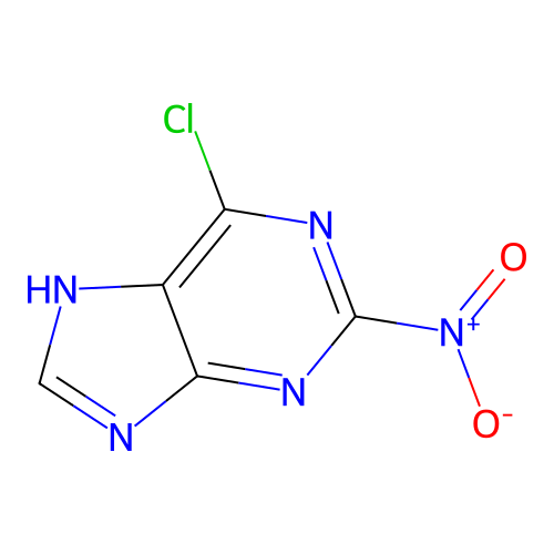 6-Chloro2-nitropurine structure