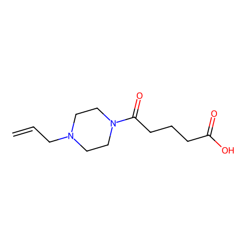 5-Oxo-5-(4-prop-2-enylpiperazin-1-yl)pentanoic acid structure