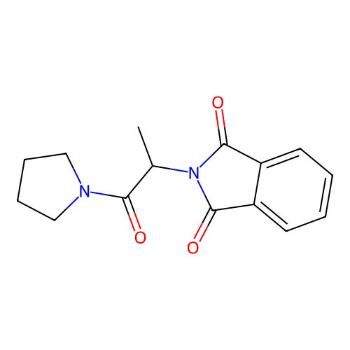 2-[1-oxo-1-(pyrrolidin-1-yl)propan-2-yl]-1H-isoindole-1,3(2H)-dione structure