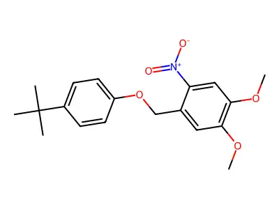 4-((4-(tert-Butyl)phenoxy)methyl)-5-nitroveratrole structure
