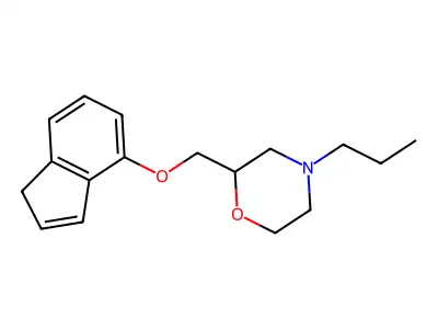Morpholine, 2-((1H-inden-4(or 7)-yloxy)methyl)-4-propyl- structure