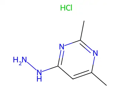 4(1H)-Pyrimidinone, 2,6-dimethyl-, hydrazone, monohydrochloride structure