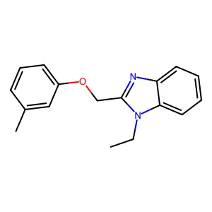 1-Ethyl-2-[(3-methylphenoxy)methyl]benzimidazole structure