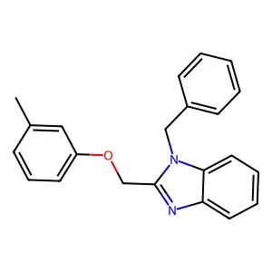 1-benzyl-2-[(3-methylphenoxy)methyl]-1H-benzimidazole structure