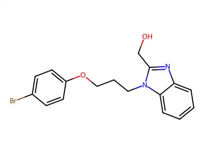 {1-[3-(4-bromophenoxy)propyl]-1H-benzimidazol-2-yl}methanol structure