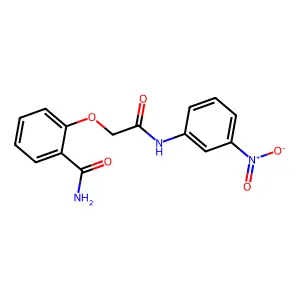 2-[2-(3-Nitroanilino)-2-oxoethoxy]benzamide structure
