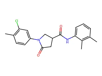 1-(3-chloro-4-methylphenyl)-N-(2,3-dimethylphenyl)-5-oxopyrrolidine-3-carboxamide structure