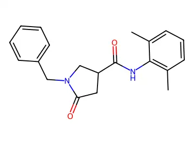 1-benzyl-N-(2,6-dimethylphenyl)-5-oxopyrrolidine-3-carboxamide structure