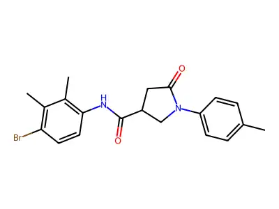 N-(4-bromo-2,3-dimethylphenyl)-1-(4-methylphenyl)-5-oxopyrrolidine-3-carboxamide structure