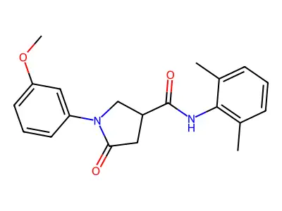 N-(2,6-dimethylphenyl)-1-(3-methoxyphenyl)-5-oxopyrrolidine-3-carboxamide structure