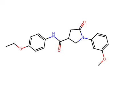 N-(4-ethoxyphenyl)-1-(3-methoxyphenyl)-5-oxopyrrolidine-3-carboxamide structure