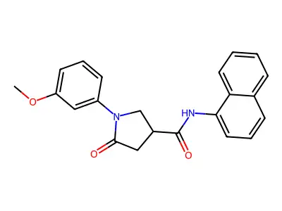 1-(3-methoxyphenyl)-N-naphthalen-1-yl-5-oxopyrrolidine-3-carboxamide structure