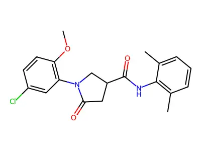 1-(5-chloro-2-methoxyphenyl)-N-(2,6-dimethylphenyl)-5-oxopyrrolidine-3-carboxamide structure